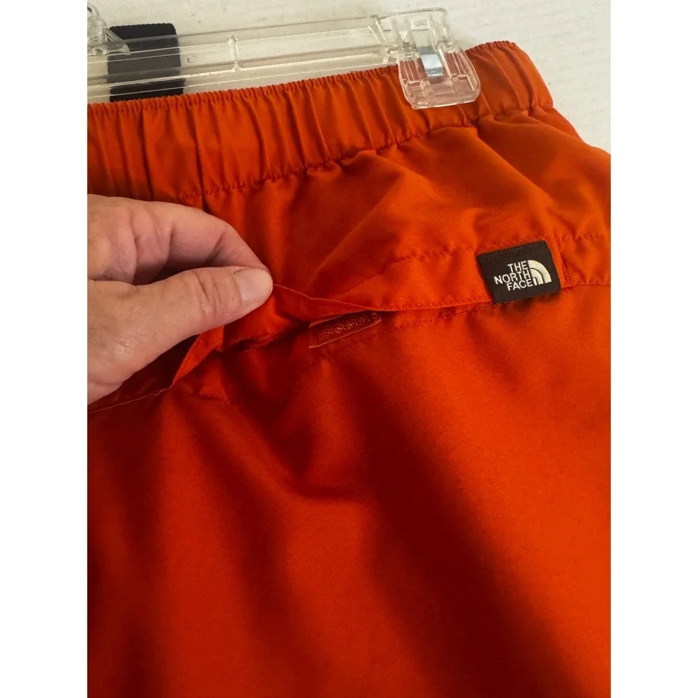The North Face Orange‎ Hiking Shorts Belted Elastic Waist Outdoor Mens
